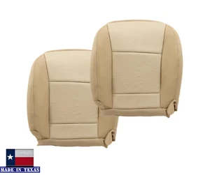 Driver and Passenger Tan Leather Seat Covers 2009 2010 For Mercury Mountaineer - Picture 1 of 6