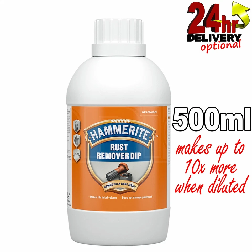 Hammerite 5084913 Rust Remover Remedy Dip 500mL 0.5L Anti Corrosion Treatment - Image 1 of 1