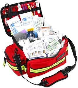  First Responder Fully-Stocked Professional Essentials EMT/EMS Trauma Kit w/ Bag - Picture 1 of 9