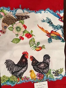 Lou Rota The Twelve Days of Christmas Table Runner - Picture 1 of 4
