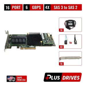 New 16 Port 6Gbps SAS SATA PCIe 3.0 x8 ASR-71605 Adaptec Raid Controller w/ BBU - Picture 1 of 3