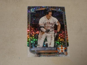 2025 Bowman Chrome Prospects Speckle Refractor #244 Zach Cole 267/299 - Picture 1 of 2
