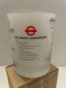 Neiman Marcus Subway Map Milchglas Tumbler Glas selten The London Underground - Bild 1 von 2