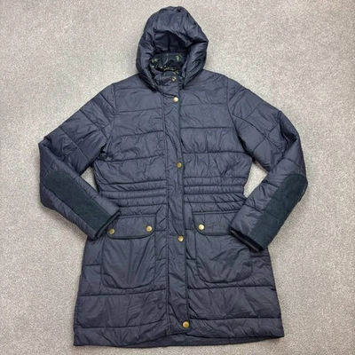 Barbour Jacket Womens Small Blue Down Puffer Hunting Country Field Coat Lady - Image 1 of 4