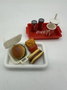 Vintage Barbie Puppe Spiel Essen Coca Cola und Fast Food Hamburger Hotdog Pommes - Bild 1 von 7