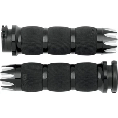 Avon Excalibur Air Cushioned Grips - Black Motorcycle Street Bike AIR-90-ANO-EX - Image 1 of 4