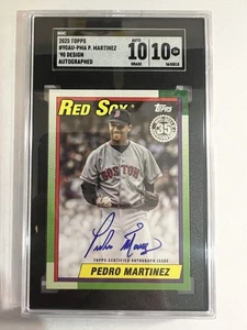 2025 Topps Series 1 Baseball 90 Topps Autographs Pedro Martinez #90AU-PMA SGC 10 - Picture 1 of 2