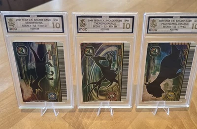 Dinosaur King Arcade Cards - All 3 Secret Cards Graded - 10 - Image 1 of 4