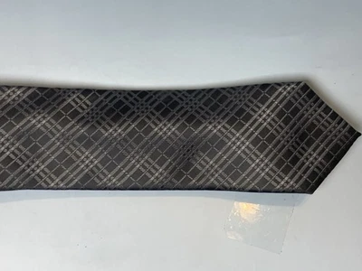 Men’s Tie John Ashford Dark Gray  Patterened 3.25” Wide - Image 1 of 3