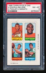 1969 Topps 4-in-1 JOE NAMATH PSA 8 - Picture 1 of 2
