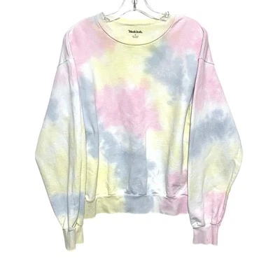 Modcloth Tie Dye Pastel Sweatshirt Pullover Crewneck Womens M Pink Purple Yellow - Image 1 of 4