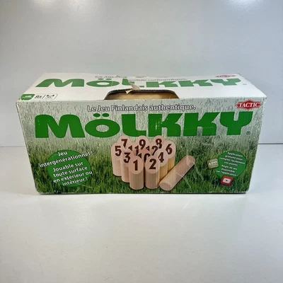 Оригинальные тактические деревянные финские деревянные уличные кегли Molkky в коробке игра на газоне - Изображение 1 из 4