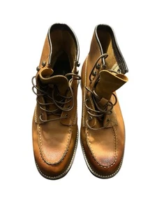 Eddie Bauer Herren 13 M Stiefel Leder Mokassinnaht Wade Tan Chukka 9/10 Zustand - Bild 1 von 5