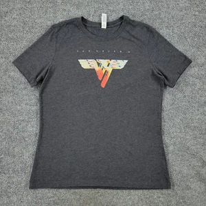 Van Halen Shirt Women's Small Gray Logo Rock Band Graphic Tee Short Sleeve Top - Picture 1 of 12