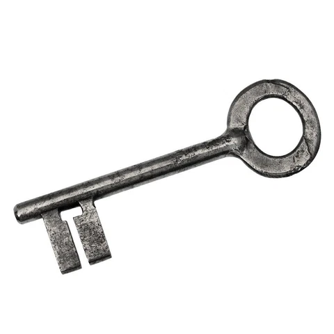 Antique Key - BRIDGE WARD Key with UNUSUAL Flat Bow 4⅜" - ref.k849 Cover