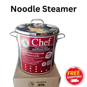 Zuppiera Thai Noodle Stockpot Pentola Acciaio Inox Zebra Chef Cucina 2 Curvi 35cm. - Foto 1 di 7