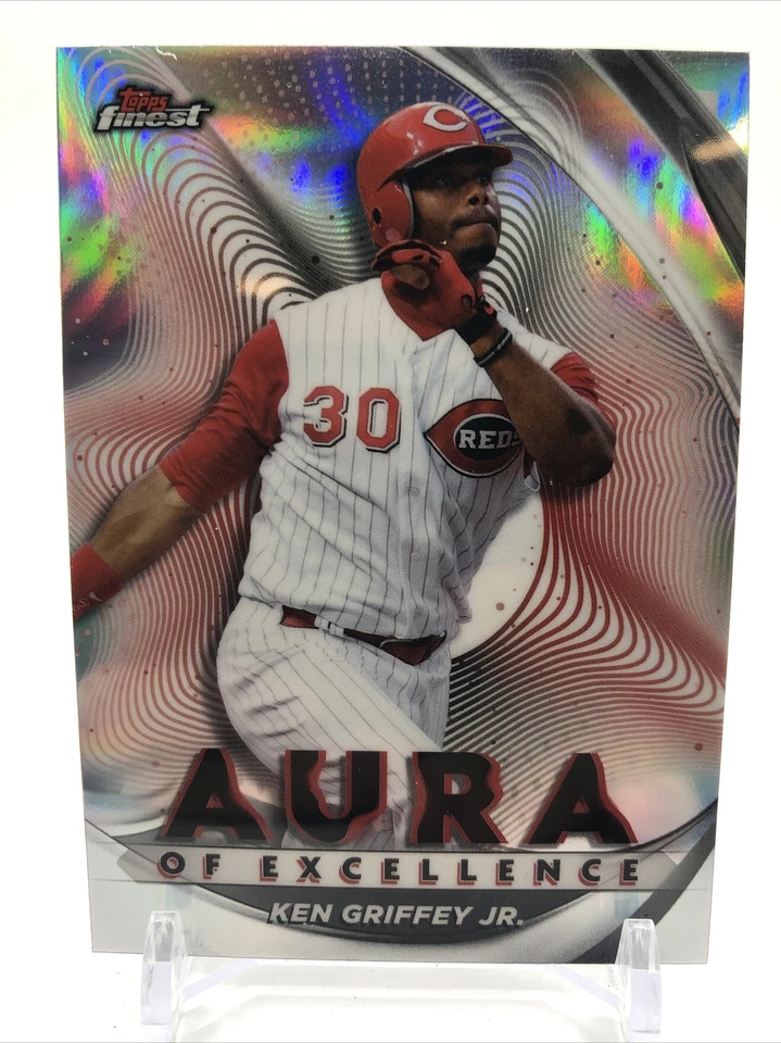 2022 Topps Finest - Ken Griffey Jr. - Aura of Excellence Insert REDS - Image 1 of 2