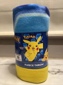 Pokemon Pikachu Fleece Throw Blanket 45" x 60", Pokemon Blanket for Kids New - Picture 1 of 3
