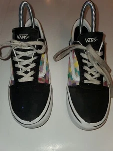 Vans Big Kids Check Old Skool Rainbow Skateboard Sneakers US Size 3 Suede/Canvas - Picture 1 of 7