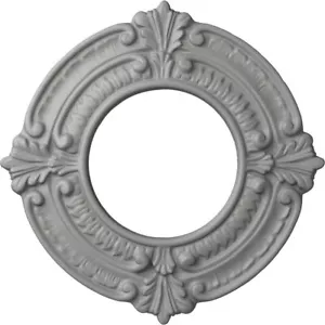 Ekena Millwork CM09BN Benson Ceiling Medallion, 9"OD x 4 1/8"ID x 5/8"P, Primed - Picture 1 of 1