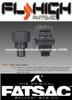 FATSAC FLY HIGH W744 CHECK VALVE QUICK CONNECT SYSTEM FITTINGS, NEW!