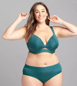 Lane Bryant CACIQUE Comfort Bliss Bra TEAL BLUE 50F 52DD 48DDD 46DD 44D NWT - Picture 1 of 3