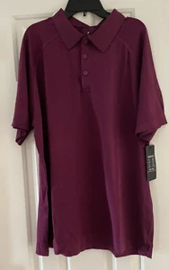 Fabletics Mens The Training Day Polo XL Deep Port NWT - Picture 1 of 5