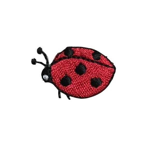 iron on patch/applique Ladybug Facing Left  1" x 3/4" - Image 1 of 1