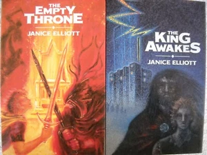 **JANICE ELLIOT TWO HARDBACK BOOKS THE KING AWAKES/THE EMPTY THRONE AS NEW 99c** - Imagen 1 de 4