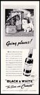 1940 Scottie Westie Blackie Whitey luggage Black & White Scotch Whisky print ad