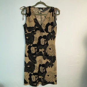 Vestido Vaina Taboo Negro Tostado Babydoll Estampado Floral Talla L Sin Mangas Caprichoso Hada - Imagen 1 de 13
