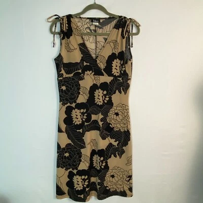 Vestido Vaina Taboo Negro Tostado Babydoll Estampado Floral Talla L Sin Mangas Caprichoso Hada Foto 1 de 4