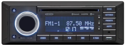 Jensen JWM72A DVD/USB/AUX/HDMI/App Ready Bluetooth Wallmount Stereo - Image 1 of 4