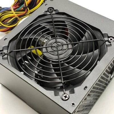 NEW--Power Star Black 650w-Max ATX Power Supply 12cm Fan, 20+4pin, SATA & PCIe - Image 1 of 4
