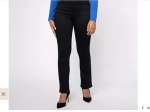 NYDJ High Rise Billie Mini Bootcut Jean - Black - 6 - Picture 1 of 3