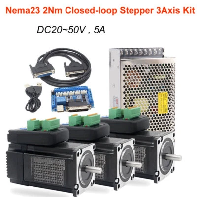 3Axis 2NM Integrated Closed-loop Stepper Motor Driver+Power Supply+5Axis Board - Image 1 of 4