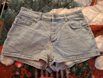 Pantalones Cortos Roxy Para Mujer 29 Denim Abotonados Azul Lavado Claro 5 Bolsillos Y2K Foto 1 de 4