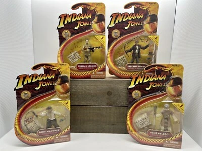Indiana Jones Raiders of the Lost Ark & Crystal Skull Set 4 Action Figures 2008 - Image 1 of 4
