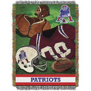 NEW ENGLAND PATRIOTS Blanket Jacquard Tapestry 60 x 48 Throw Wall Hanging Woven 