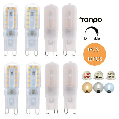 Dimmable G9 Led Corn Bulb 3W To 7W Light 220V 240V Bulbs Lamp White Warm 22Leds - Image 1 of 4