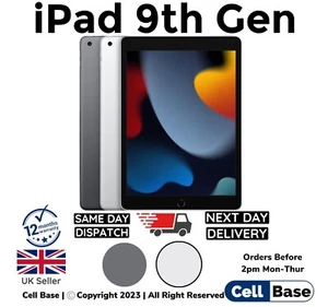 NEW Apple iPad 9th Gen (2021) 10.2" 64GB 256GB / WiFi /4G Silver /Grey RE SEALED - Picture 1 of 6