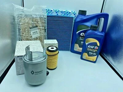 KIT TAGLIANDO ORIGINALE RENAULT KADJAR 1.6 DCI 130CV 96KW E 6 LT ELF FE 5W30  - Immagine 1 di 2