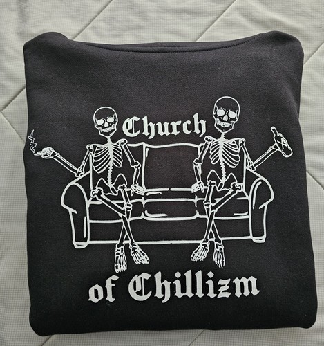 VETEMENTS Felpa con cappuccio Broken Street Abbigliamento Chillin nera taglia L