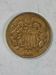 X Rare Old Original United States 1868 Bronze 2 Two Cent US Civil War Era Coin - Picture 1 of 2