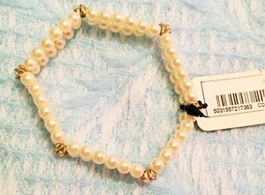Beautiful faux pear l/ elasticated bead bracelet - Picture 1 of 1