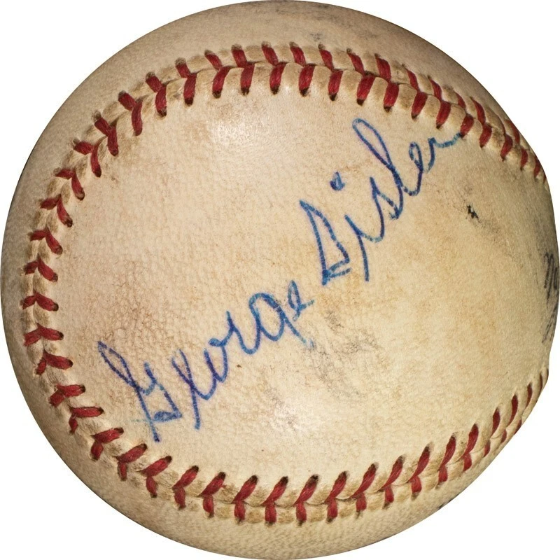 George Sisler Single Signed National League Baseball PSA DNA COA - Image 1 of 4