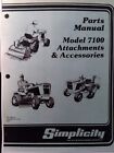 Simplicity 7112 7114 7116 7117 7119 Lawn Garden Tractor Implements Parts Manual
