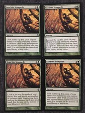 MTG - 4 Lead the Stampede Mirrodin Besieged Iconic Masters Playset NM