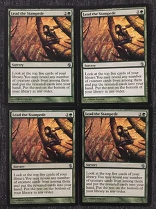 MTG - 4 Lead the Stampede Mirrodin Besieged Iconic Masters Playset NM - Picture 1 of 2