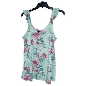 Torrid Green Floral Tank Top Cami Womens Size 2 - Picture 1 of 9